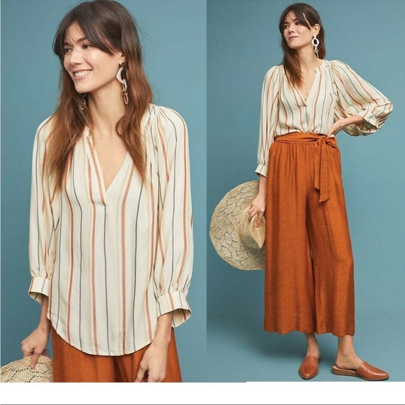 Maeve Tops - Anthropologie Brenda Peasant Top
